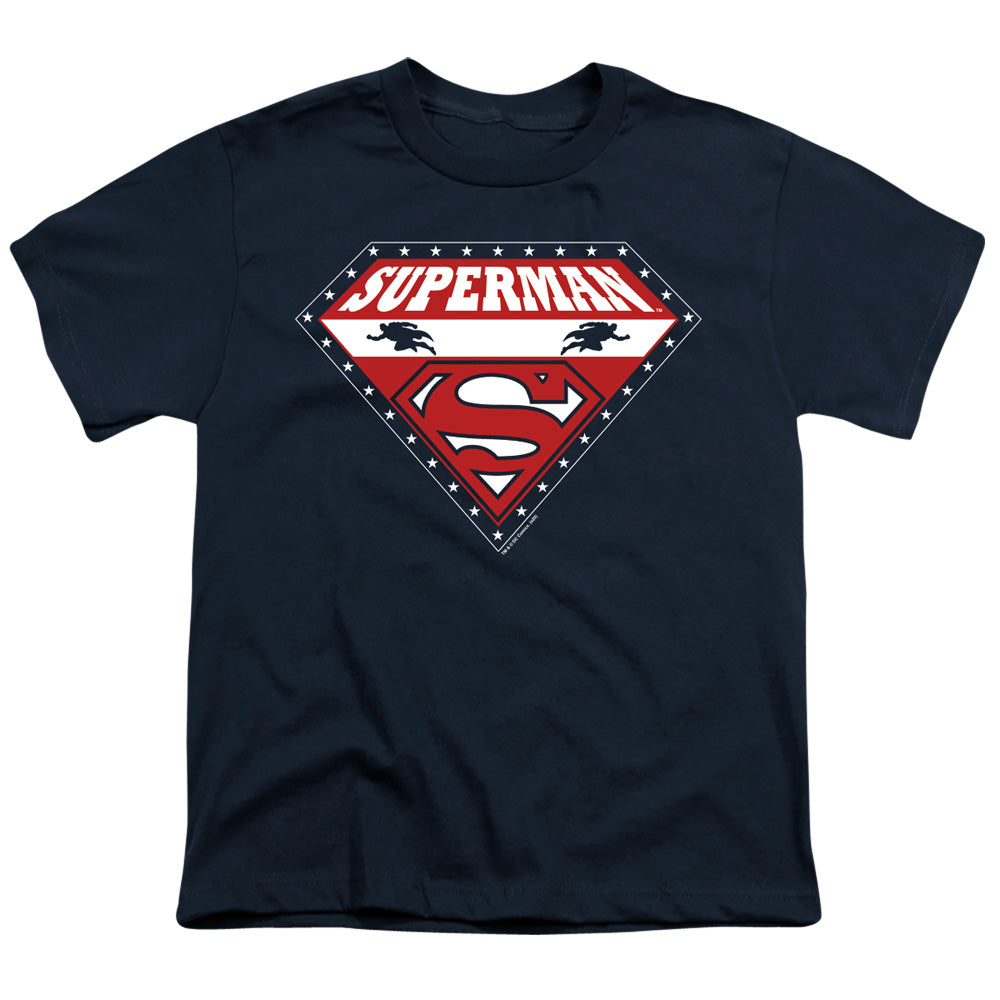 Superman - Superman For President - Short Sleeve Youth 18/1 - Navy T-shirt