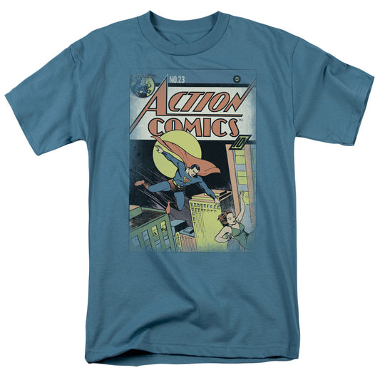 Superman - Vintage Heroes - Short Sleeve Adult 18/1 - Slate T-shirt
