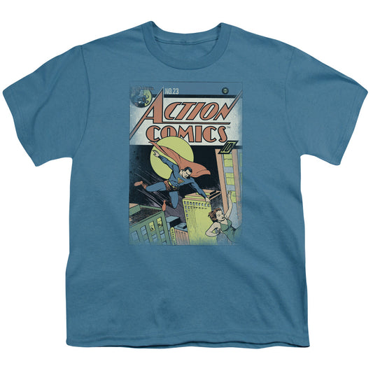 Superman - Vintage Heroes - Short Sleeve Youth 18/1 - Slate T-shirt