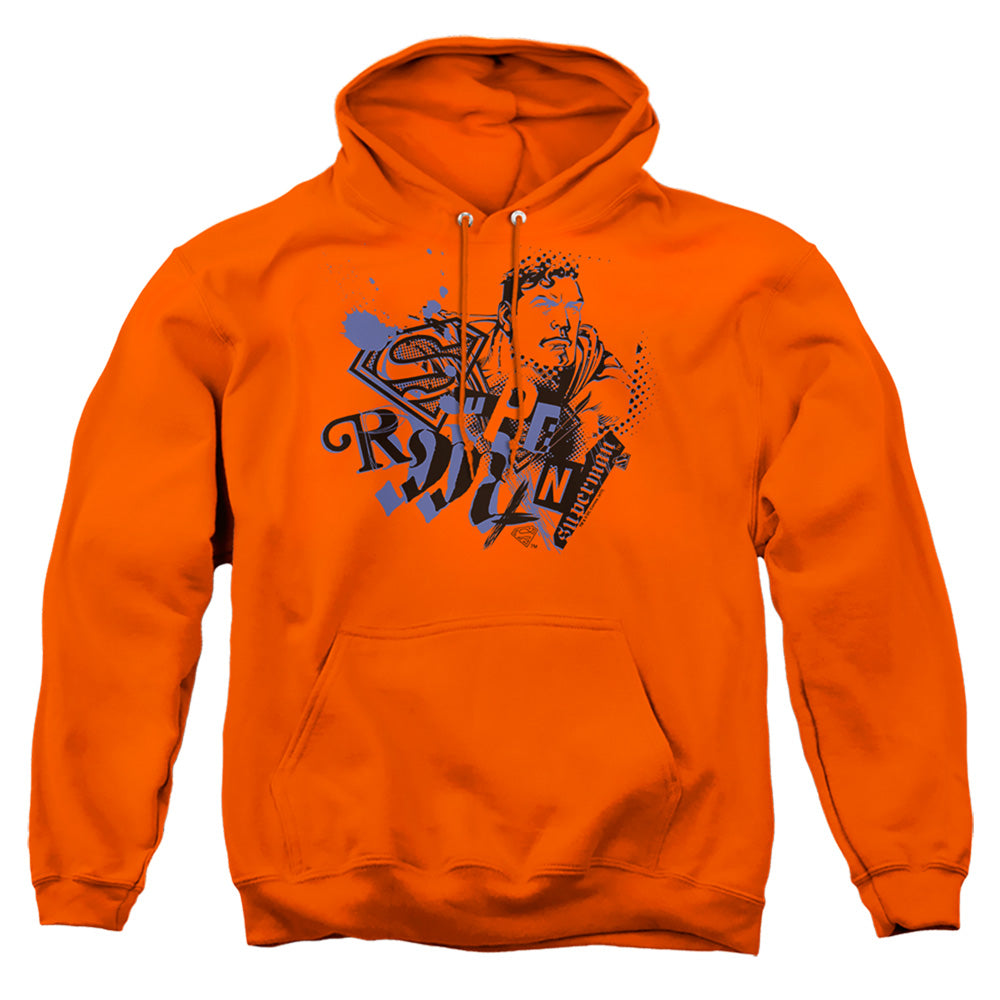 Superman - Cut & Paste - Adult Pull-over Hoodie - Orange