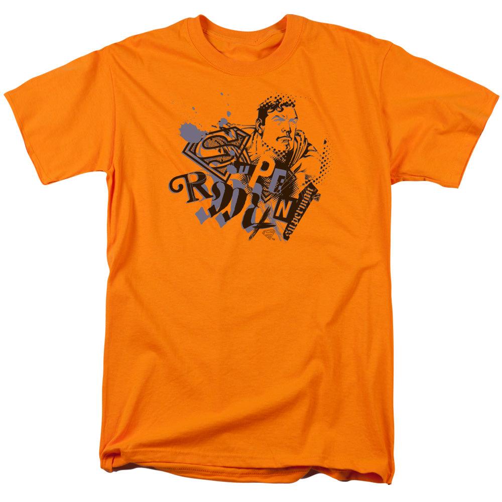 Superman - Cut & Paste - Short Sleeve Adult 18/1 - Orange T-shirt