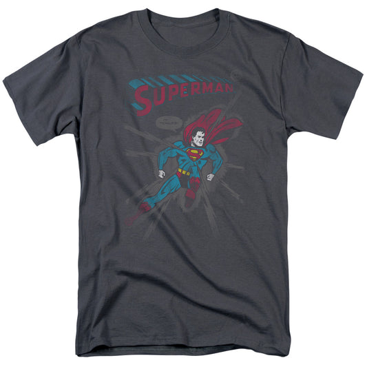 Superman - It Tickles - Short Sleeve Adult 18/1 - Charcoal T-shirt