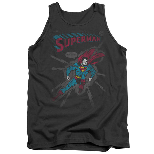 Superman - It Tickles - Adult Tank - Charcoal
