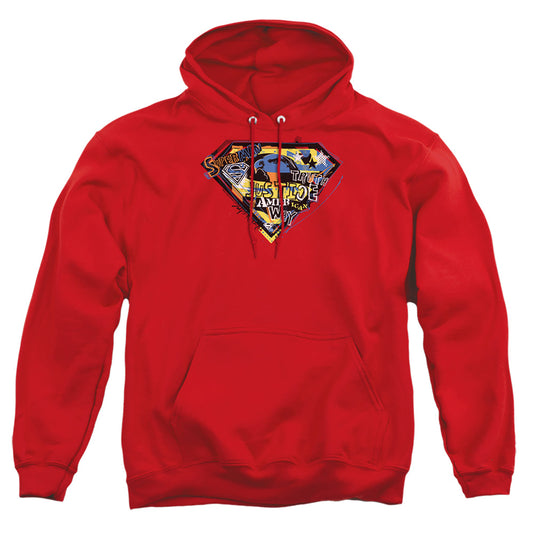 Superman - American Way - Adult Pull-over Hoodie - Red