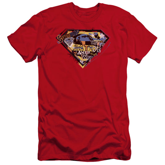 Superman - American Way-premuim Canvas Adult Slim Fit 30/1 - Red