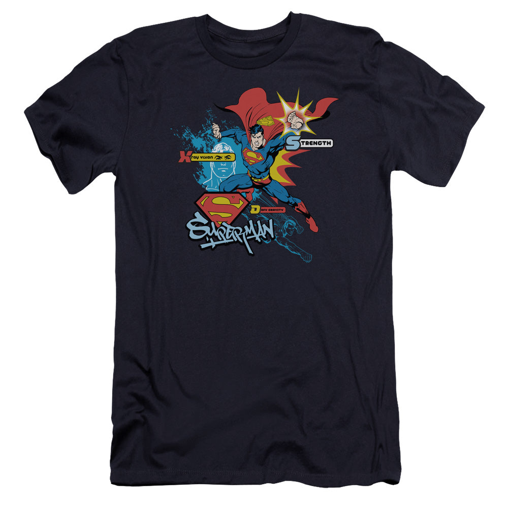 Superman - Abilities-premuim Canvas Adult Slim Fit 30/1 - Navy