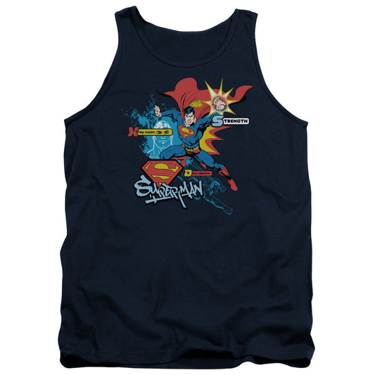 Superman - Abilities - Adult Tank - Navy