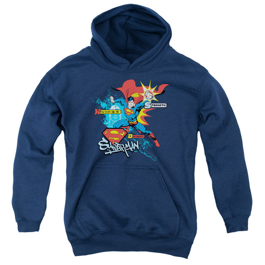 Superman - Abilities - Youth Pull-over Hoodie - Navy