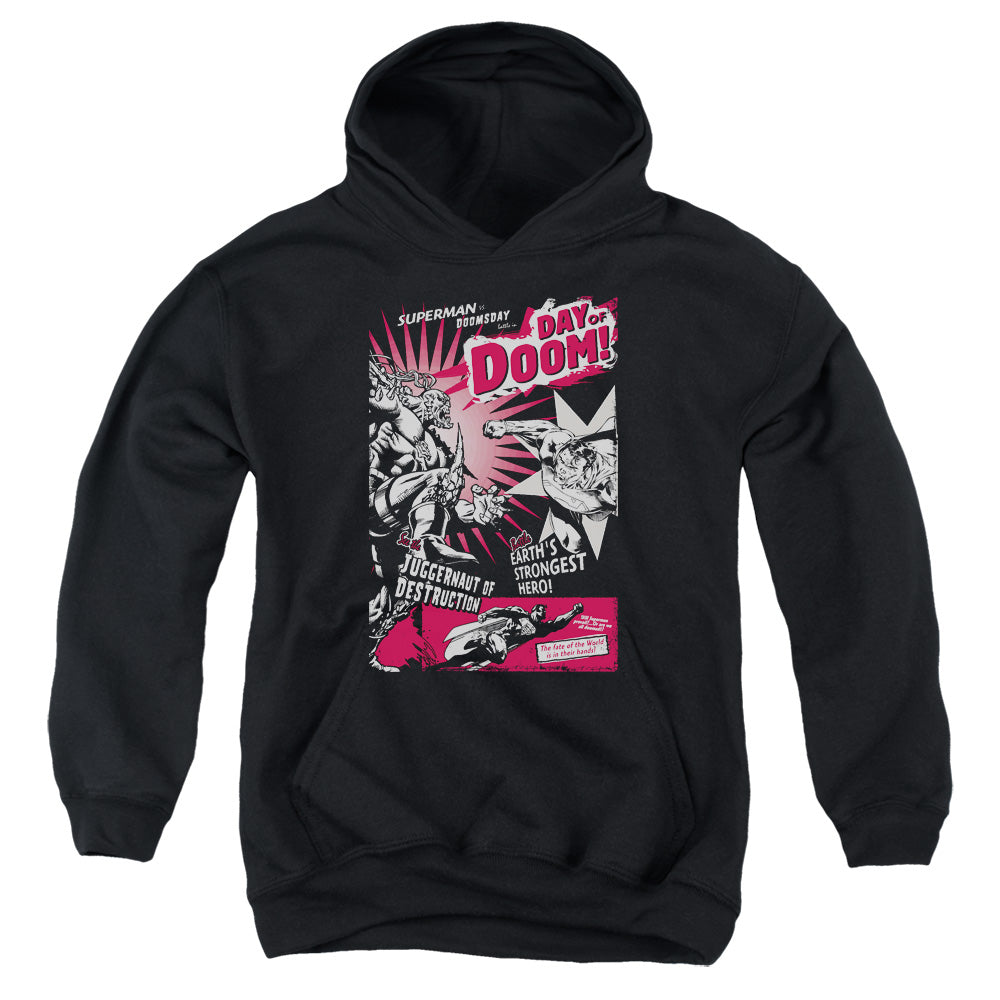 Superman - Day Of Doom - Youth Pull-over Hoodie - Black
