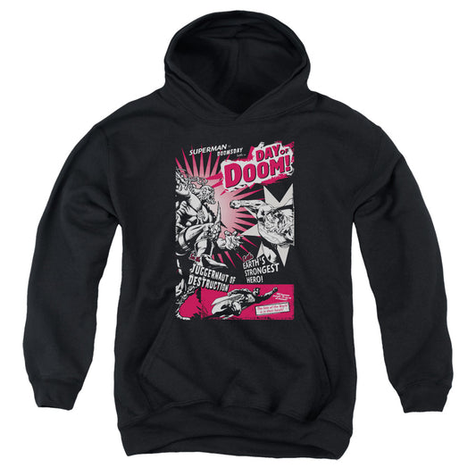 Superman - Day Of Doom - Youth Pull-over Hoodie - Black