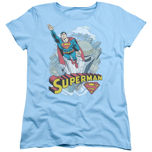 Superman - Skyward - Short Sleeve Womens Tee - Light Blue T-shirt