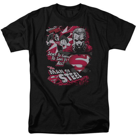 Superman - Save Us All - Short Sleeve Adult 18/1 - Black T-shirt