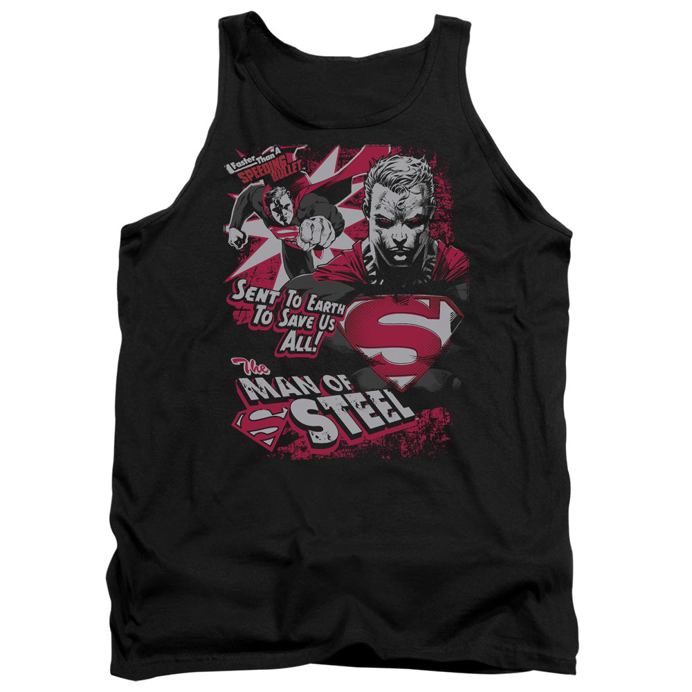 Superman - Save Us All - Adult Tank - Black