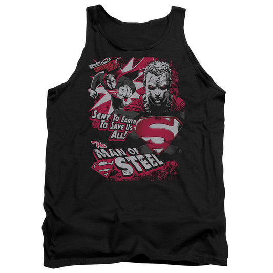 Superman - Save Us All - Adult Tank - Black