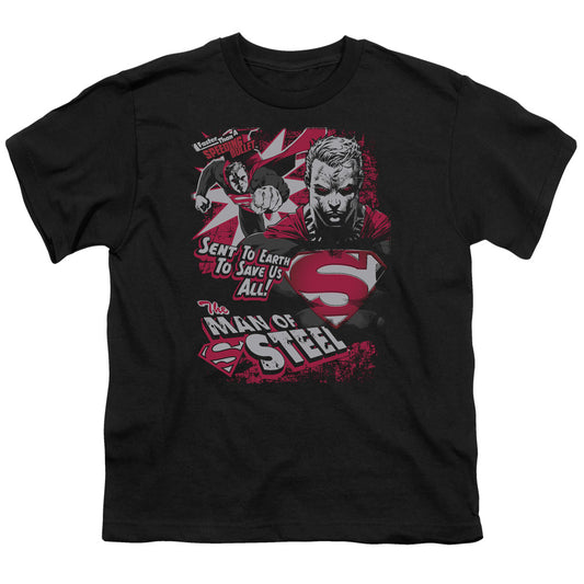 SUPERMAN SAVE US ALL - S/S YOUTH 18/1 - BLACK T-Shirt