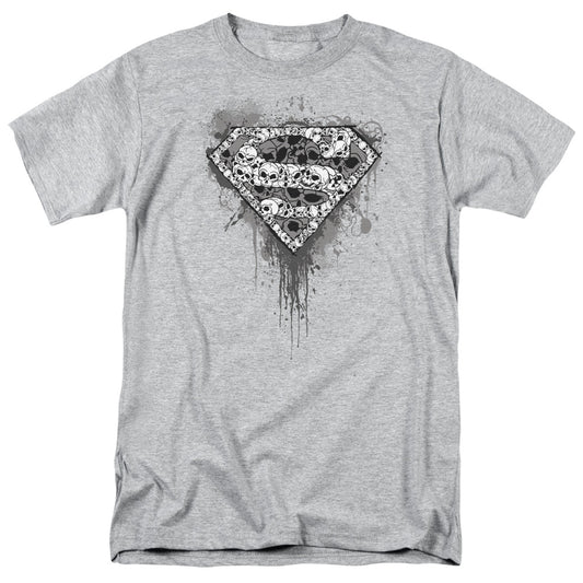 Superman - Many Super Skulls - Short Sleeve Adult 18/1 - Athletic Heather T-shirt
