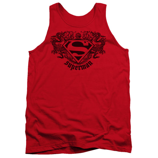 Superman - Superman Dragon - Adult Tank - Red