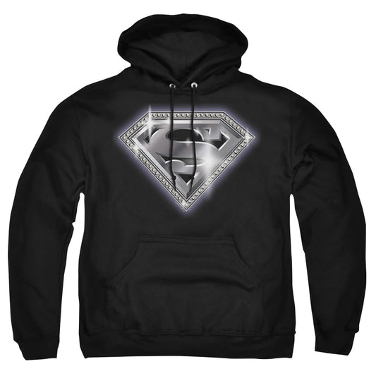 Superman - Bling Shield - Adult Pull-over Hoodie - Black
