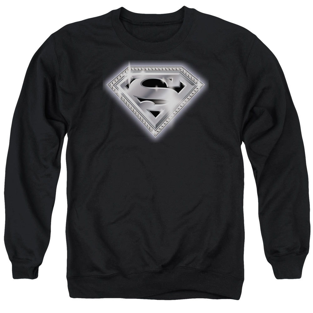 Superman - Bling Shield - Adult Crewneck Sweatshirt - Black