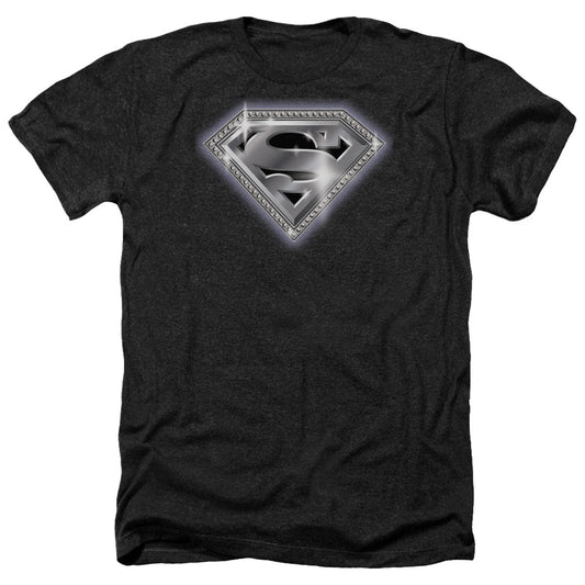 Superman - Bling Shield - Adult Heather-black