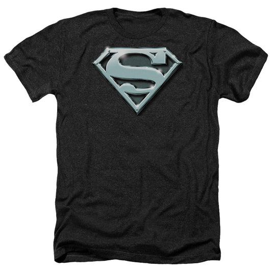 Superman - Chrome Shield - Adult Heather-black