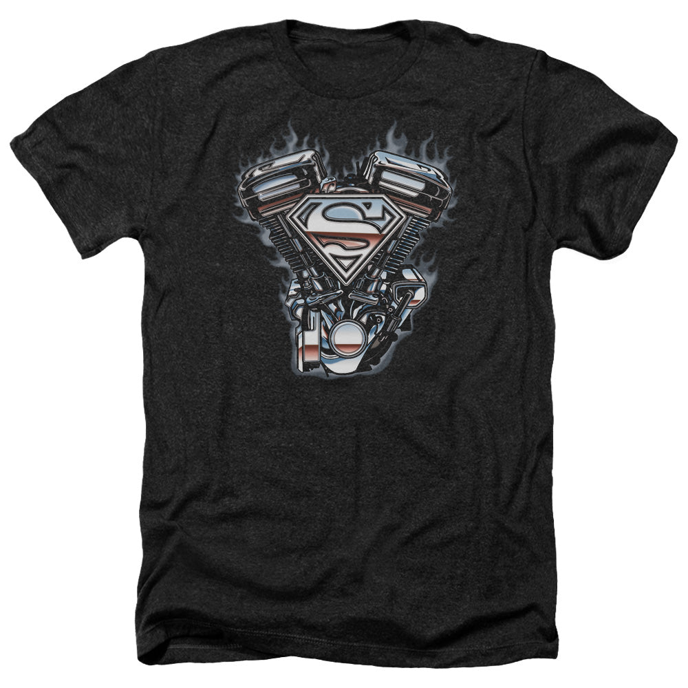 Superman - V Twin Logo - Adult Heather-black