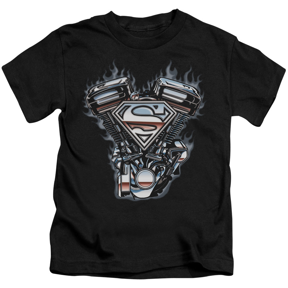 SUPERMAN V TWIN LOGO - S/S JUVENILE 18/1 - BLACK - T-Shirt