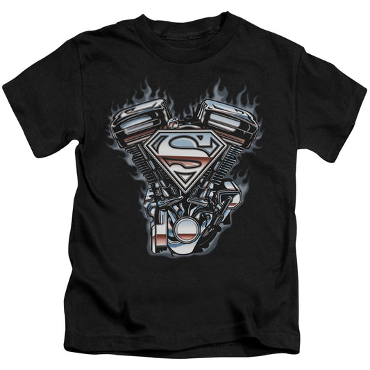 SUPERMAN V TWIN LOGO - S/S JUVENILE 18/1 - BLACK - T-Shirt