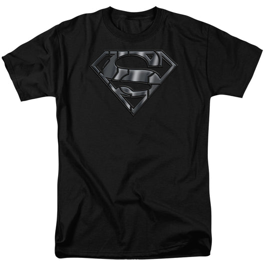 Superman - Mech Shield - Short Sleeve Adult 18/1 - Black T-shirt
