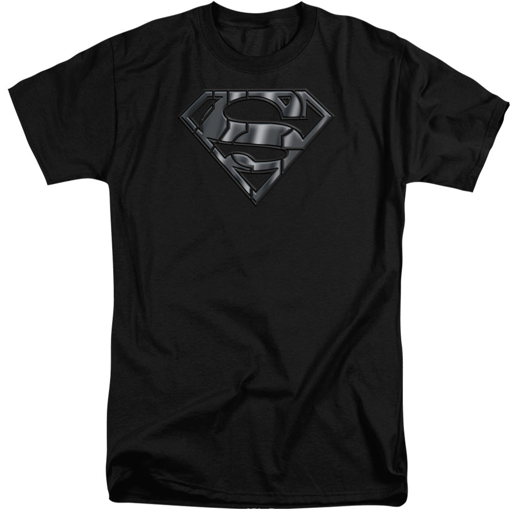 Superman - Mech Shield - Short Sleeve Adult Tall - Black T-shirt
