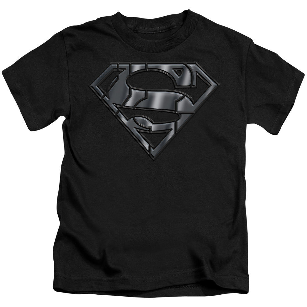 SUPERMAN MECH SHIELD - S/S JUVENILE 18/1 - BLACK - T-Shirt