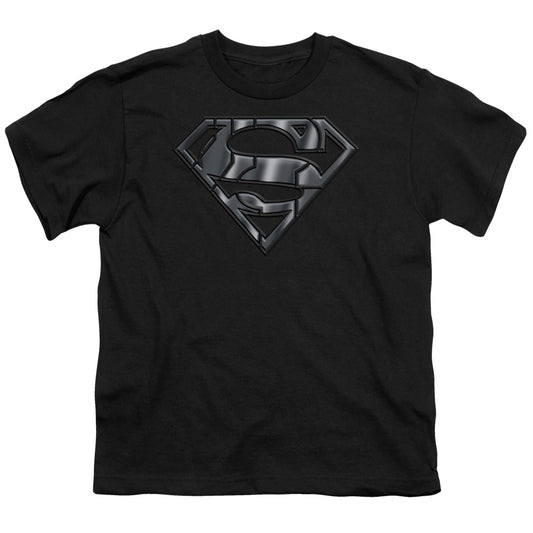 Superman - Mech Shield - Short Sleeve Youth 18/1 - Black T-shirt