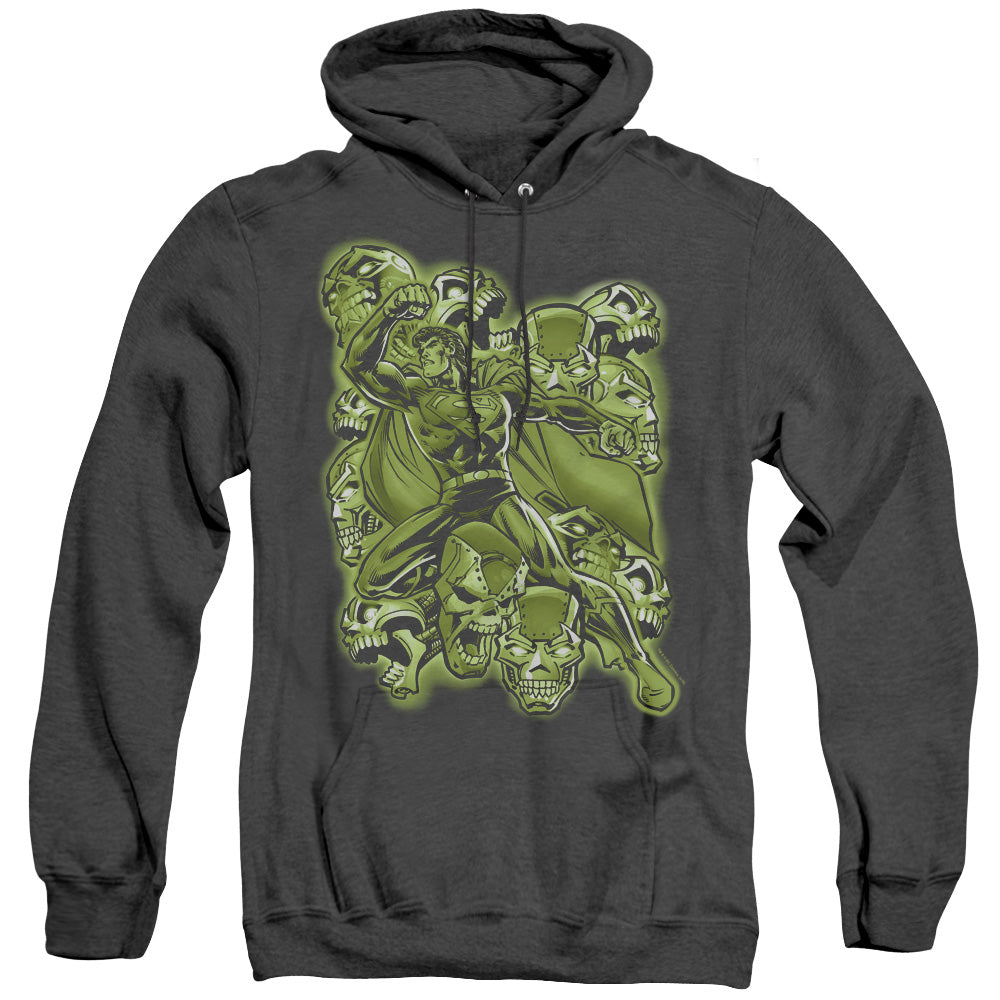 Superman - Metallo Mayhem - Adult Heather Hoodie - Black