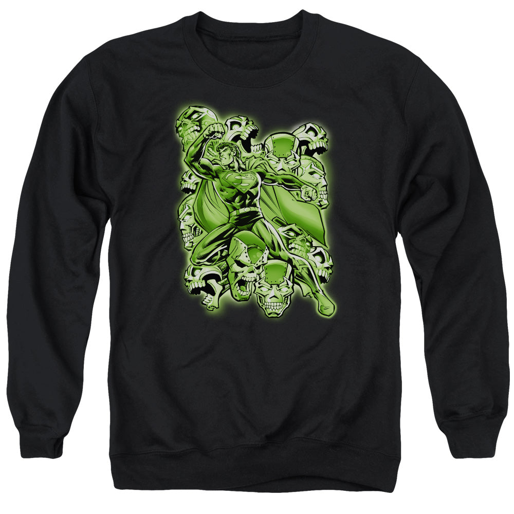 Superman - Metallo Mayhem - Adult Crewneck Sweatshirt - Black