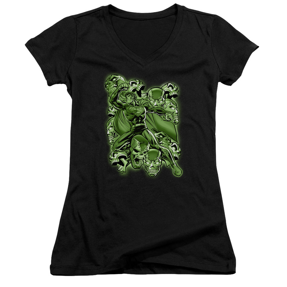 Superman - Metallo Mayhem - Junior V-neck - Black