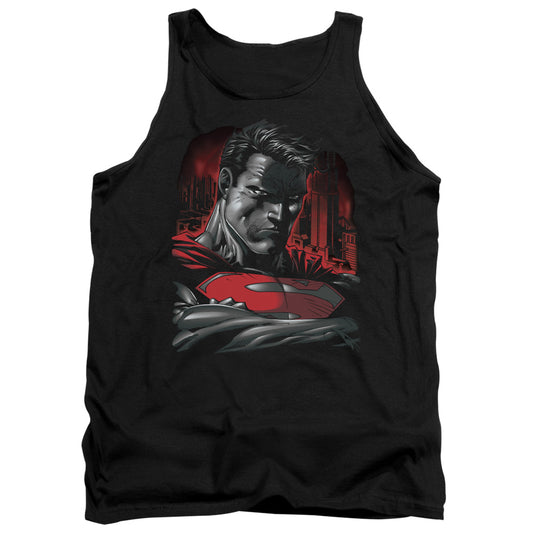 Superman - Man Of Steel - Adult Tank - Black