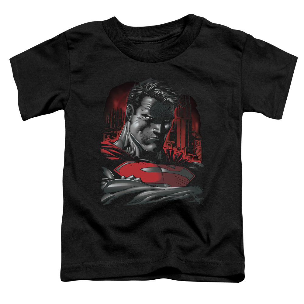 Superman - Man Of Steel - Short Sleeve Toddler Tee - Black T-shirt