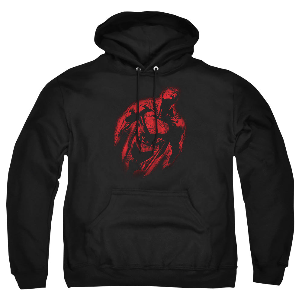 Superman - Sprayed Supes - Adult Pull-over Hoodie - Black