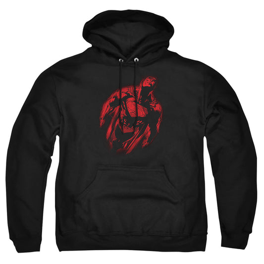 Superman - Sprayed Supes - Adult Pull-over Hoodie - Black
