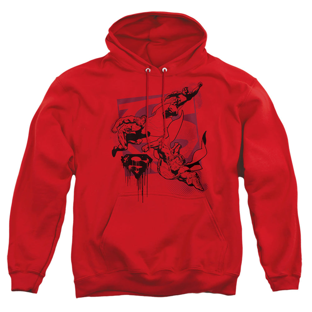 Superman - Omnipresent - Adult Pull-over Hoodie - Red