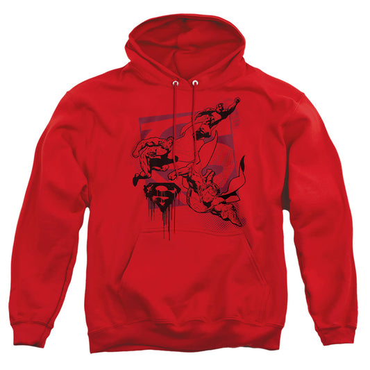 Superman - Omnipresent - Adult Pull-over Hoodie - Red