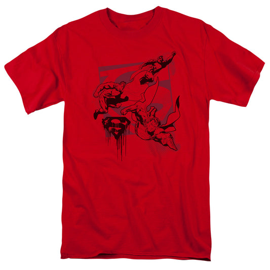 Superman - Omnipresent - Short Sleeve Adult 18/1 - Red T-shirt