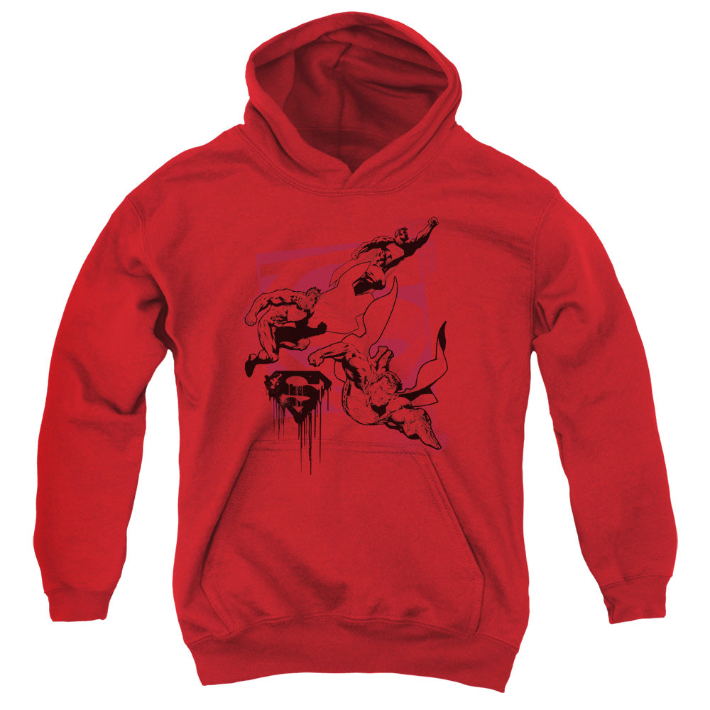 Superman Omnipresent-youth Pull-over Hoodie - Red