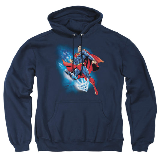 Superman - Crystallize - Adult Pull-over Hoodie - Navy