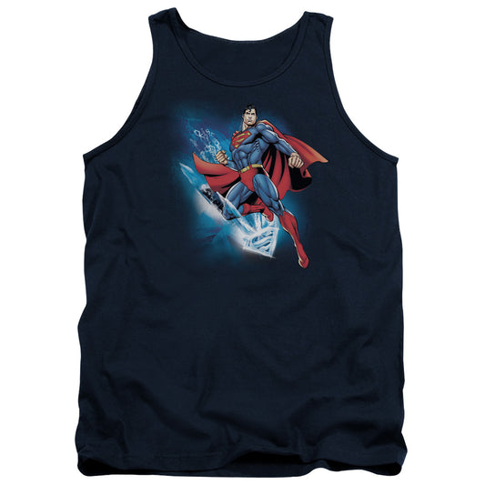 Superman - Crystallize - Adult Tank - Navy