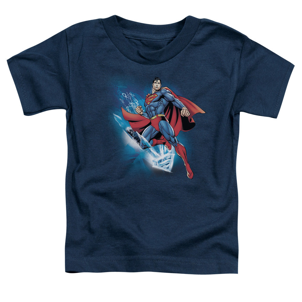 Superman - Crystallize - Short Sleeve Toddler Tee - Navy T-shirt
