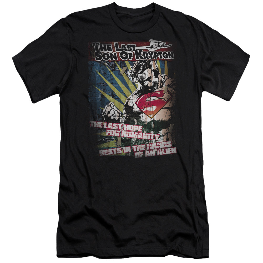 Superman - Last Hope-premuim Canvas Adult Slim Fit 30/1 - Black