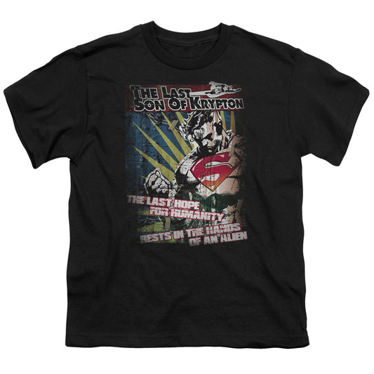 Superman - Last Hope - Short Sleeve Youth 18/1 - Black T-shirt