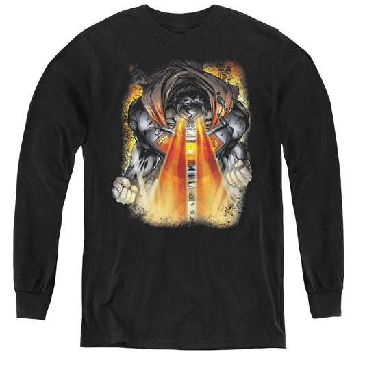 Superman - Cover 218 - Youth Long Sleeve Tee - Black