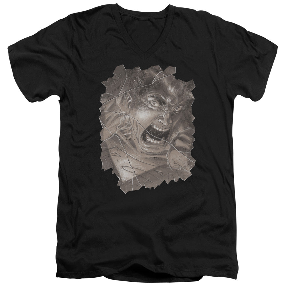 Superman - Action #840 Cover - Short Sleeve Adult V-neck - Black T-shirt